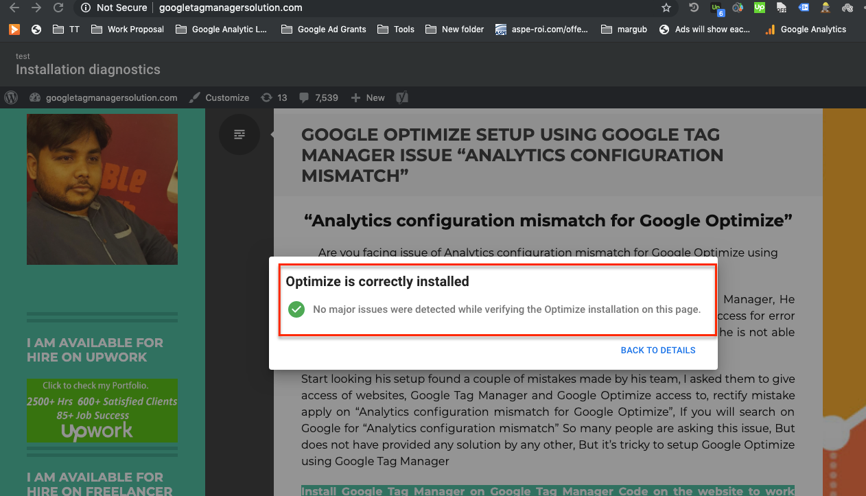 Analytics configuration mismatch & Anti-flicker snippet timed out