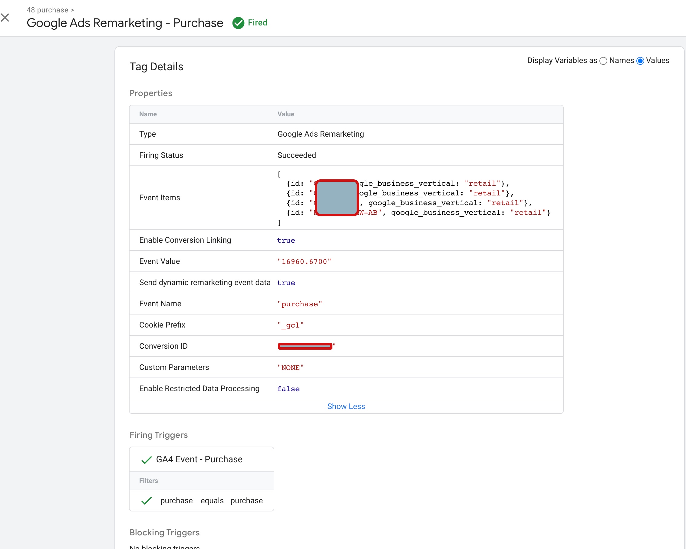 Google Ads Dynamic Remarketing Tag for "purchase" for BigCommerce